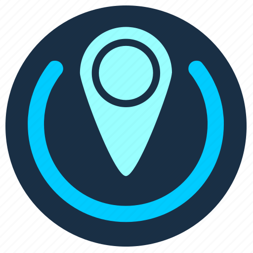 Active, blue, cursor, geo, point, pointer, position icon - Download on Iconfinder