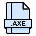 axe, file, file extension, file format, file type