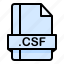 csf, file, file extension, file format, file type 