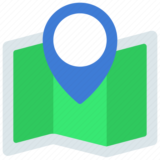 Map, with, location, pin, locate icon - Download on Iconfinder
