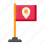 flag, direction, arrows, navigation, location 
