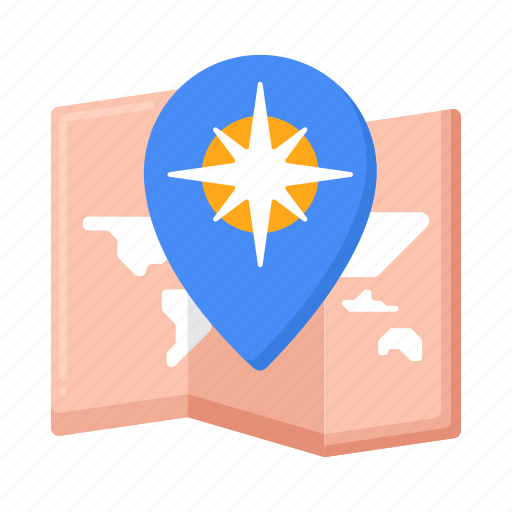 Map, navigation, location, marker, direction, arrow icon - Download on Iconfinder