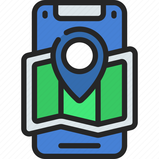 Mobile, map, cell, device, gps icon - Download on Iconfinder
