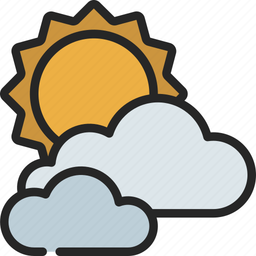 Sunshine, behind, clouds, sunny, weather icon - Download on Iconfinder