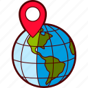 destination, global, map, pin, travel, world