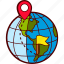 destination, flag, global, pin, route, travel, world 