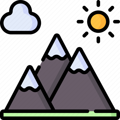 Mountains, sun, mountain icon - Download on Iconfinder