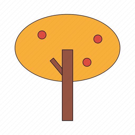 Autumn, tree, season, apple tree, ecology, geometric, park icon - Download on Iconfinder