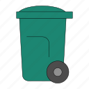 trash bin, bin, waste bin, public trash, garbage bin, geometric, outdoor waste bin