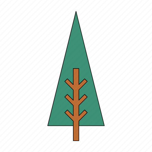 Tree, triangle shape, plant, park, wild, geometric, fir tree icon - Download on Iconfinder