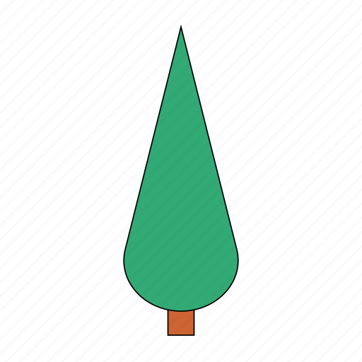 Tree, plant, park, garden, geometric, fir tree, evergreen icon - Download on Iconfinder