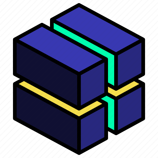 Bricks, geometric, cube, shape, box icon - Download on Iconfinder