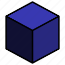 solid, geometric, cube, shape, box