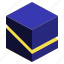 diagonal, slice, geometric, cube, shape, box 