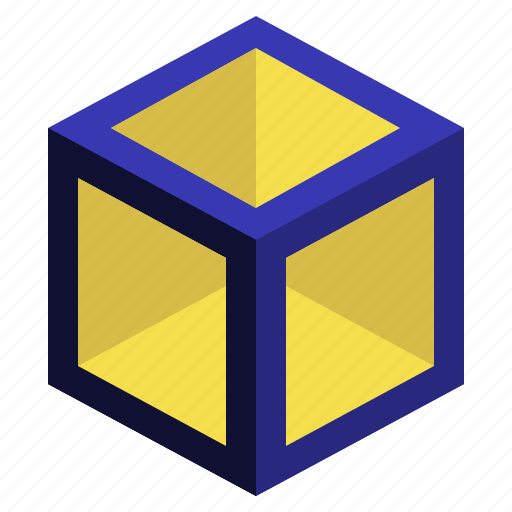 Hollow, box, geometric, cube, shape icon - Download on Iconfinder