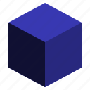 solid, geometric, cube, shape, box