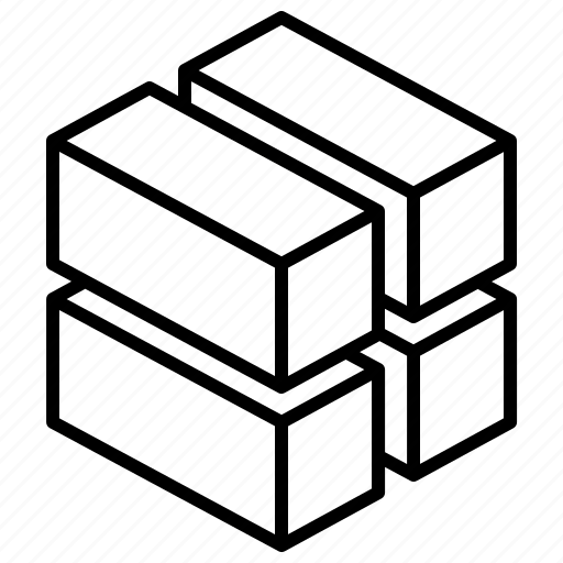 Bricks, geometric, cube, shape, box, slice icon - Download on Iconfinder