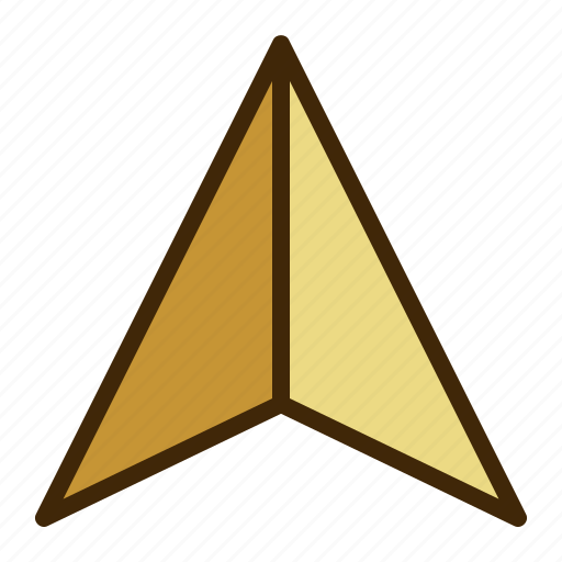Geometric, triangle, arrow, peak, fold, pointer icon - Download on Iconfinder