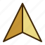 geometric, triangle, arrow, peak, fold, pointer 
