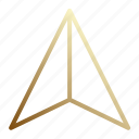 geometric, triangle, arrow, peak, fold, pointer