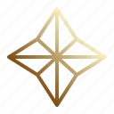 geometric, triangle, star, compass