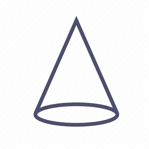 Cone, figure, geometry, triangle icon - Download on Iconfinder