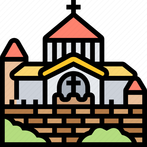 Ananuri, castle, cathedral, tourism, georgia icon - Download on Iconfinder