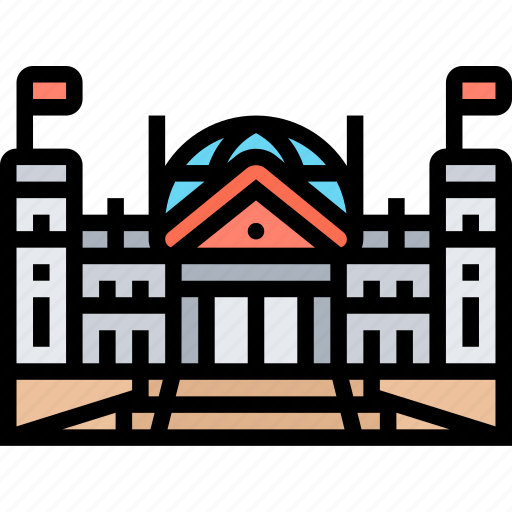 Reichtag, parliament, federal, germany, building icon - Download on Iconfinder