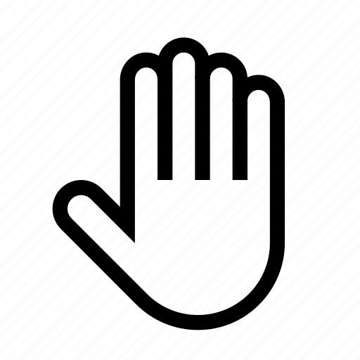 Finger, five, four, gesture, hand, thumb, whole icon - Download on Iconfinder