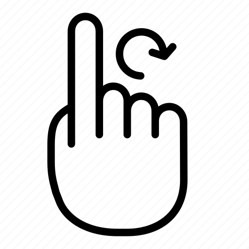 Finger, gesture, mark, rotate, thumb, touch screen icon - Download on Iconfinder
