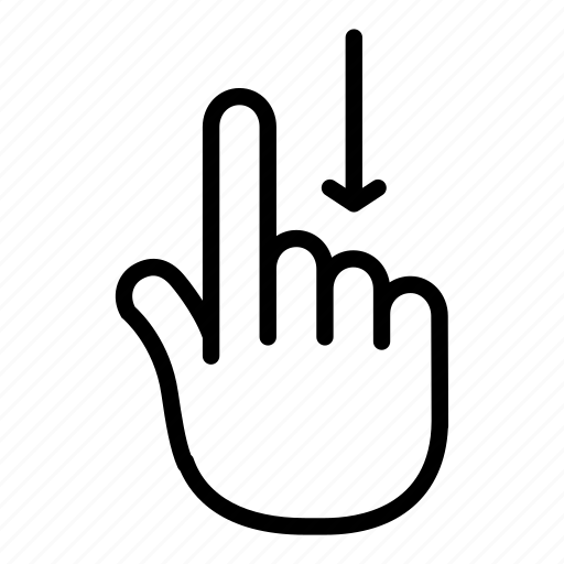 Awwor, down, fingers, gesture, hand, mark, scroll icon - Download on Iconfinder
