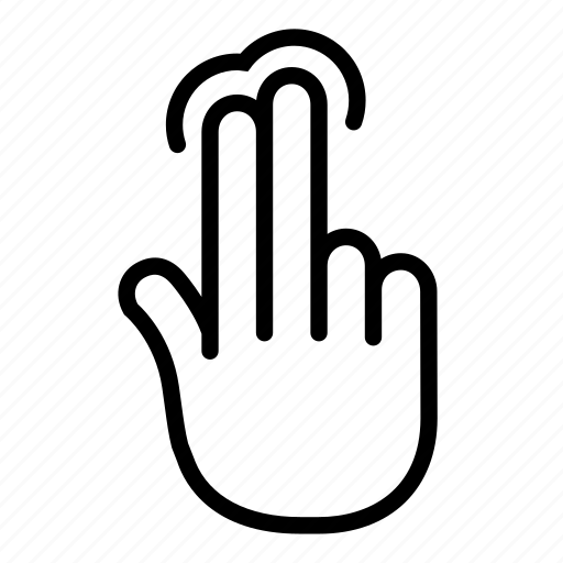 Fingers, gesture, hand, screen, tap, touch, two icon - Download on Iconfinder