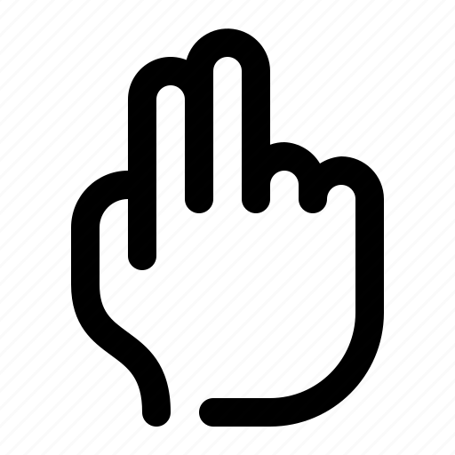 Fingers, gesture, hand, touch, two, two fingers icon - Download on Iconfinder