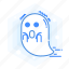 emoticon, ghost, emoji, halloween, afraid 