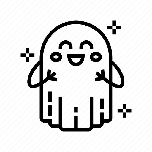 Cute, ghost, halloween, spooky, scary, horror, white icon - Download on Iconfinder