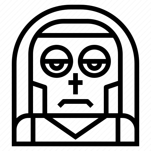 Catholic, nun, spooky, terror icon - Download on Iconfinder
