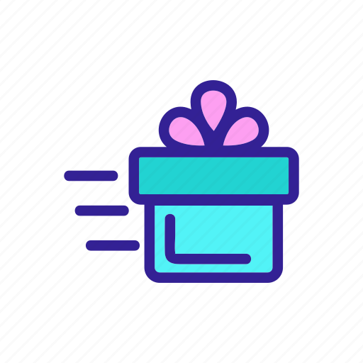 Box, contour, gift, package icon - Download on Iconfinder