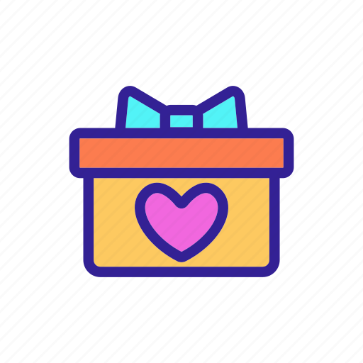 Box, contour, gift, package, present icon - Download on Iconfinder