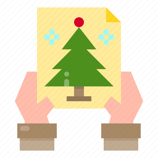 Card, celebration, christmas, gift, hand icon - Download on Iconfinder