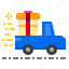 box, car, delivery, gift 