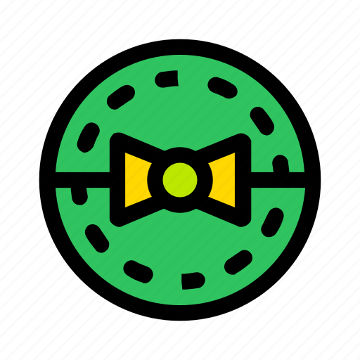 Bow, christmas, circle, gift, new year icon - Download on Iconfinder