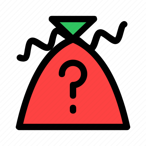 Cone, gift, new year, present, question, surprise icon - Download on Iconfinder
