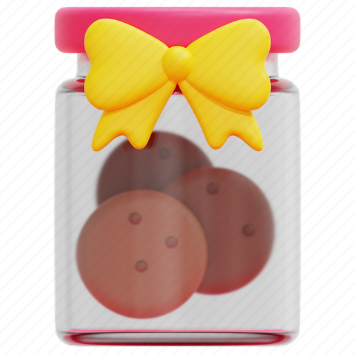 Cookies, cookie, jar, dessert, bakery, gift, sweet 3D illustration - Download on Iconfinder