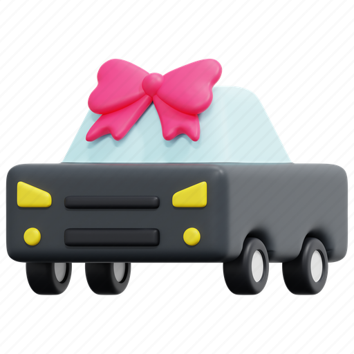 Car, vehicle, present, surprise, gift, bow, party icon - Download on Iconfinder