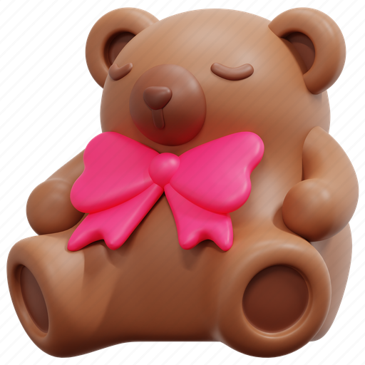 Teddy, bear, bow, present, gift, toy, kid icon - Download on Iconfinder