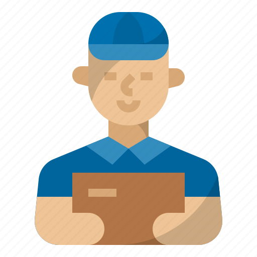Courier, delivery, deliveryman, mailman, occupation, postman, shipping icon - Download on Iconfinder