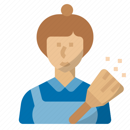 Cleaner, housekeeper, job, maid, occupation, profession, servant icon - Download on Iconfinder