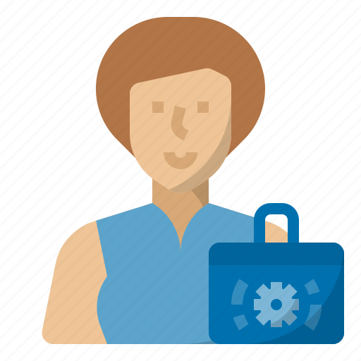 Business, entrepreneur, female, occupation, owner, startup, self employed icon - Download on Iconfinder