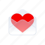 love, valentine, heart, letter, envelop, email, ui, ux, web 