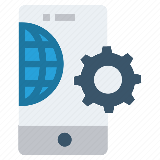 Business, gear, global business, globe, mobile, mobile phone, settings icon - Download on Iconfinder